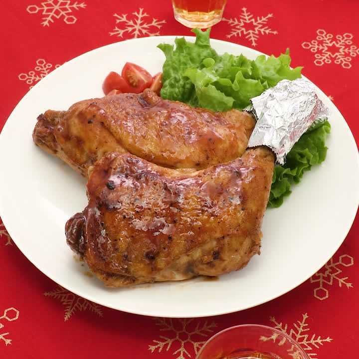 おすすめローストチキン❤と、斬新なクリスマスチキン⁉骨付きもも肉の煮付け❤しゃなママオフィシャルブログ「しゃなママとだんご３兄弟の甘いもの日記」Powered by Ameba