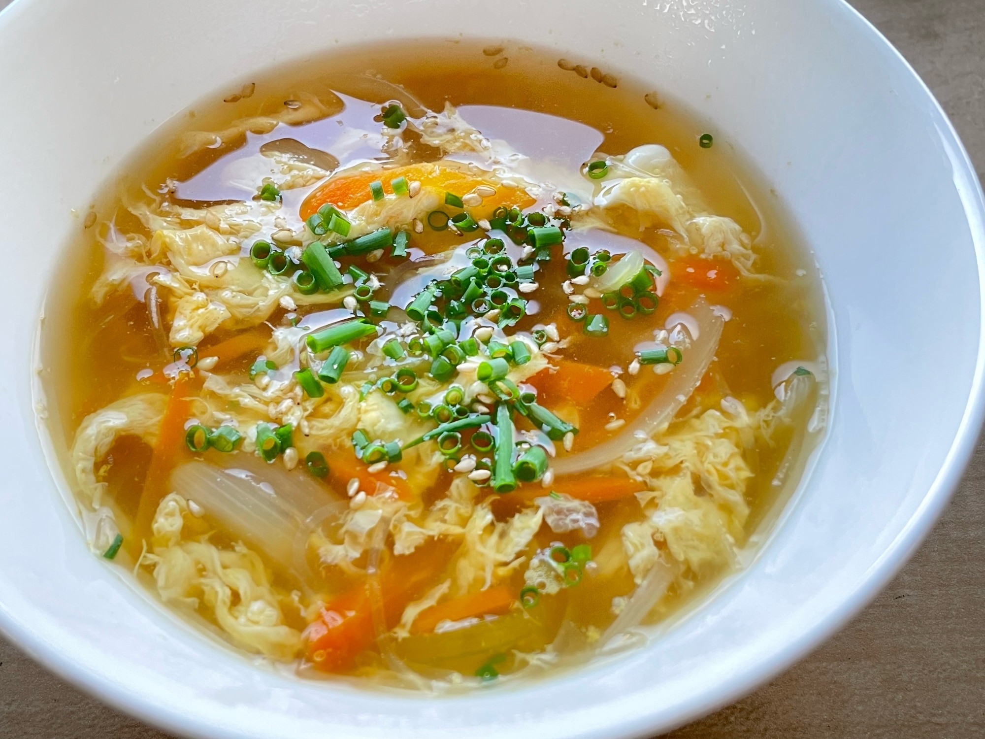 ワンタン春雨スープ つるんと美味しい♡食べる中華風スープ♬