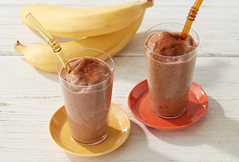 いちごとバナナのキューブアイス