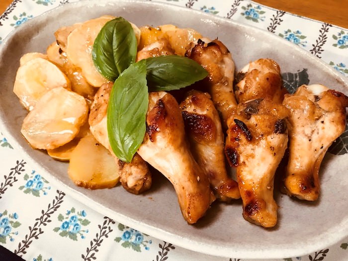 オーブンDe〜塩麹手羽元＊野菜焼き