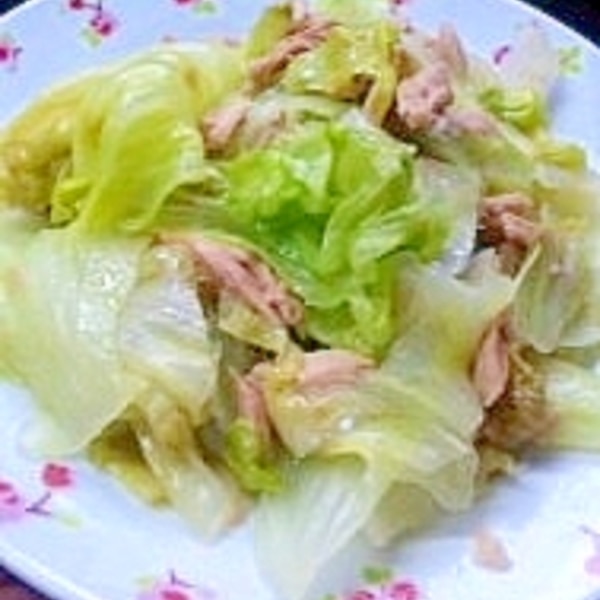 サニーレタスとツナの醤油炒め ネギネギSnapdish スナップディッシュID:eOnaXa