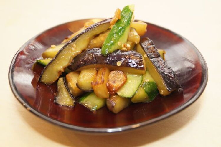 きゅうりの輪切り、絞る手間省けます