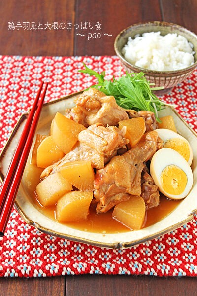 酢で味染み抜群！「大根と鶏手羽元のさっぱり煮」のレシピ - macaroni