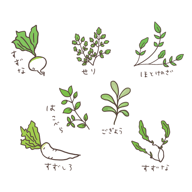 春の七草と七草粥 水彩画のイラスト素材FYI04681929ストックフォトの Qlean Market キュリンマーケット