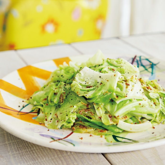 クセになる味♡ささみとキャベツの粒マスタードマヨサラダ