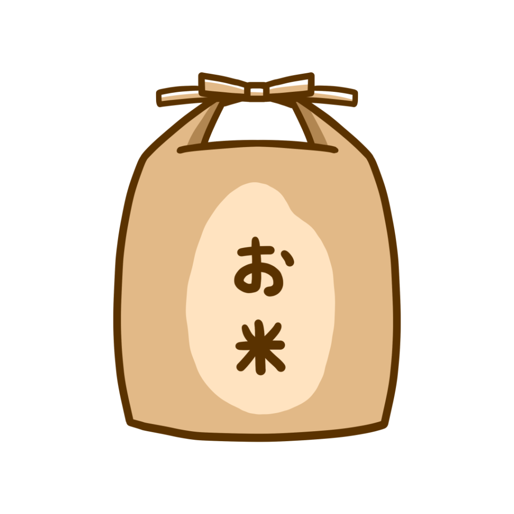 米袋に入ったお米のイラスト無料のフリー素材 イラストエイト