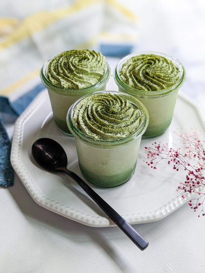 濃厚! 抹茶＆ホワイトチョコ・プリンの作り方 オーブン・卵・生クリームなしで簡単