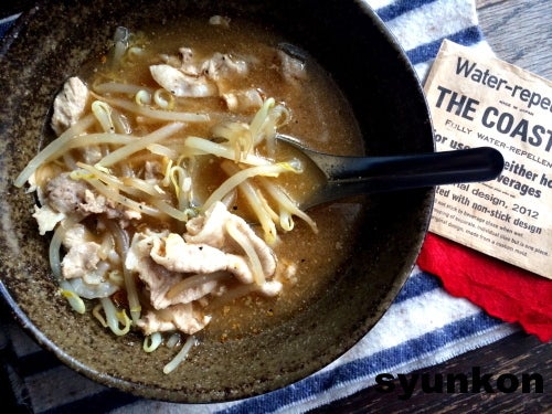 レバニラもやしのスタミナ味噌スープ」「韓国風お味噌汁」 : もりもんのまいにちおいしい
