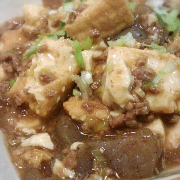 白いご飯に合う！厚揚げのなすひき肉あんかけ