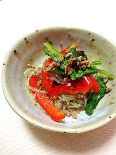 レシピ うま味しみしみ♬豚肉と小松菜の簡単チャプチェ♬ - しにゃごはん blog