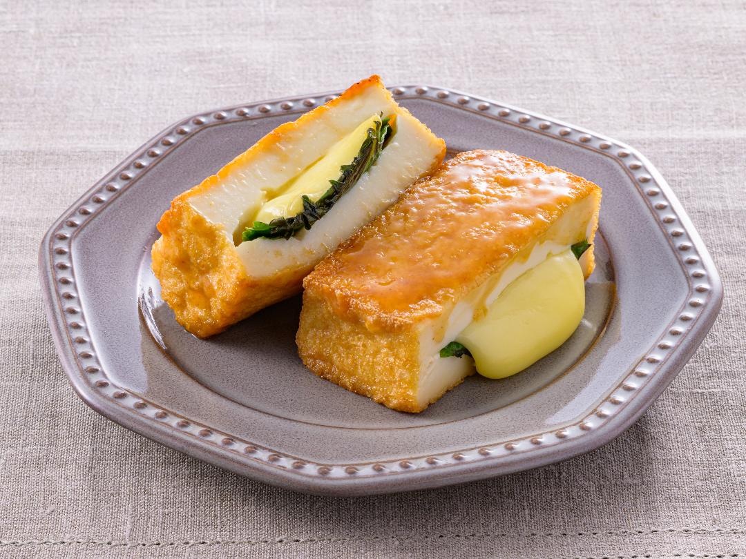 厚揚げの豚肉巻き甘辛だれ