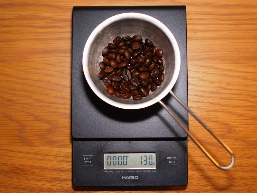 コーヒーの豆の量