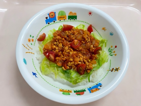 美腸レシピ 子供も喜ぶ。ごぼうとお豆のタコライス