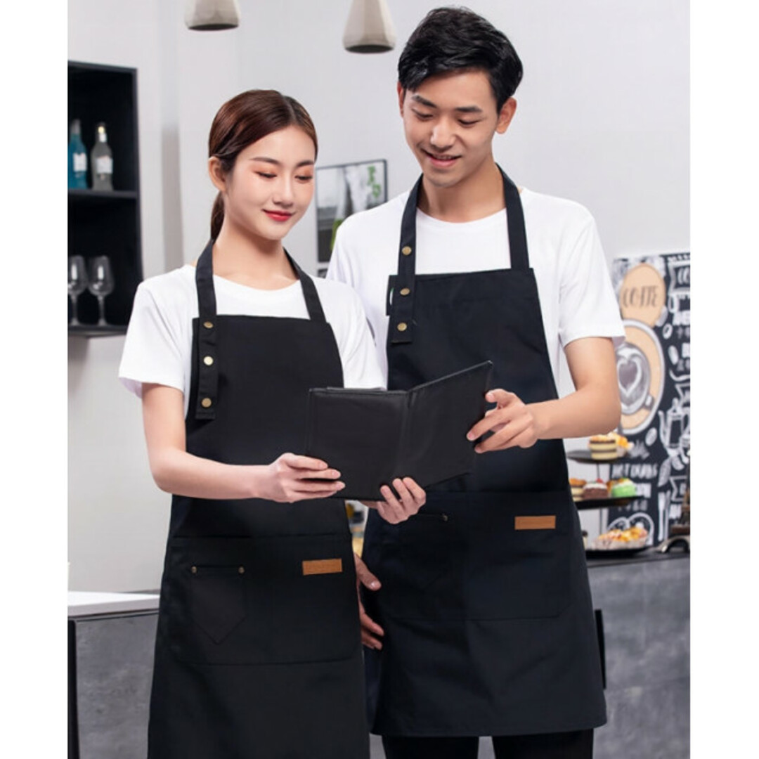 カフェ風おしゃれエプロン ミニタオル付きエプロン単品スウィートマミー本店