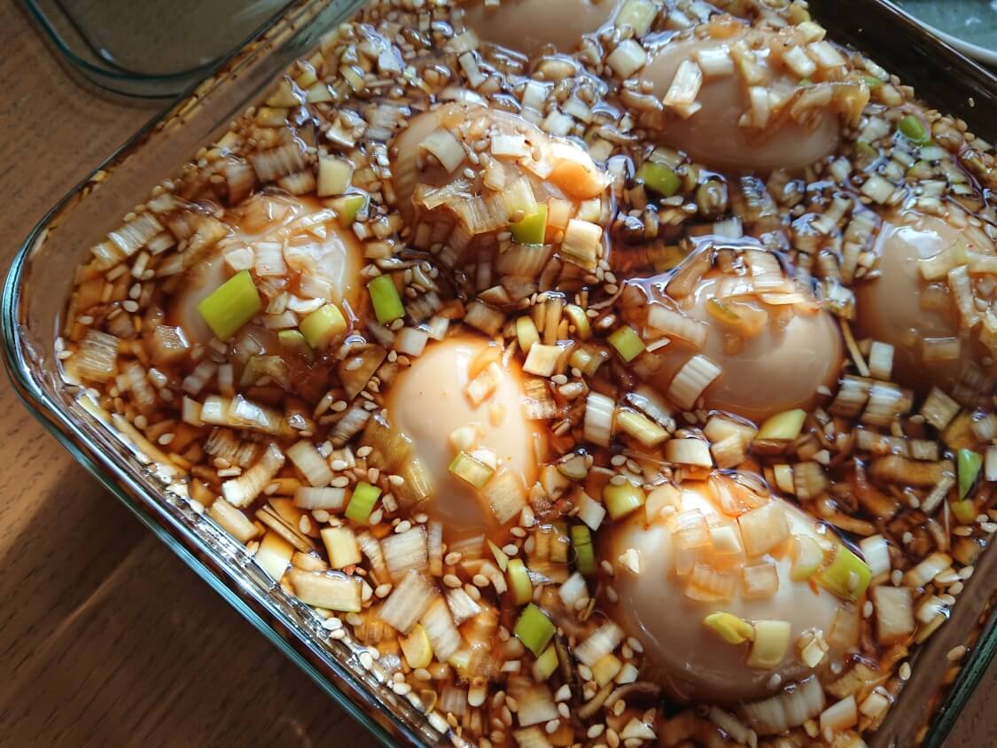 合法 麻薬卵 たまごのねぎ醤油漬け– リュウジのバズレシピメモ 作り方・コツ・感想It's a piece of cake