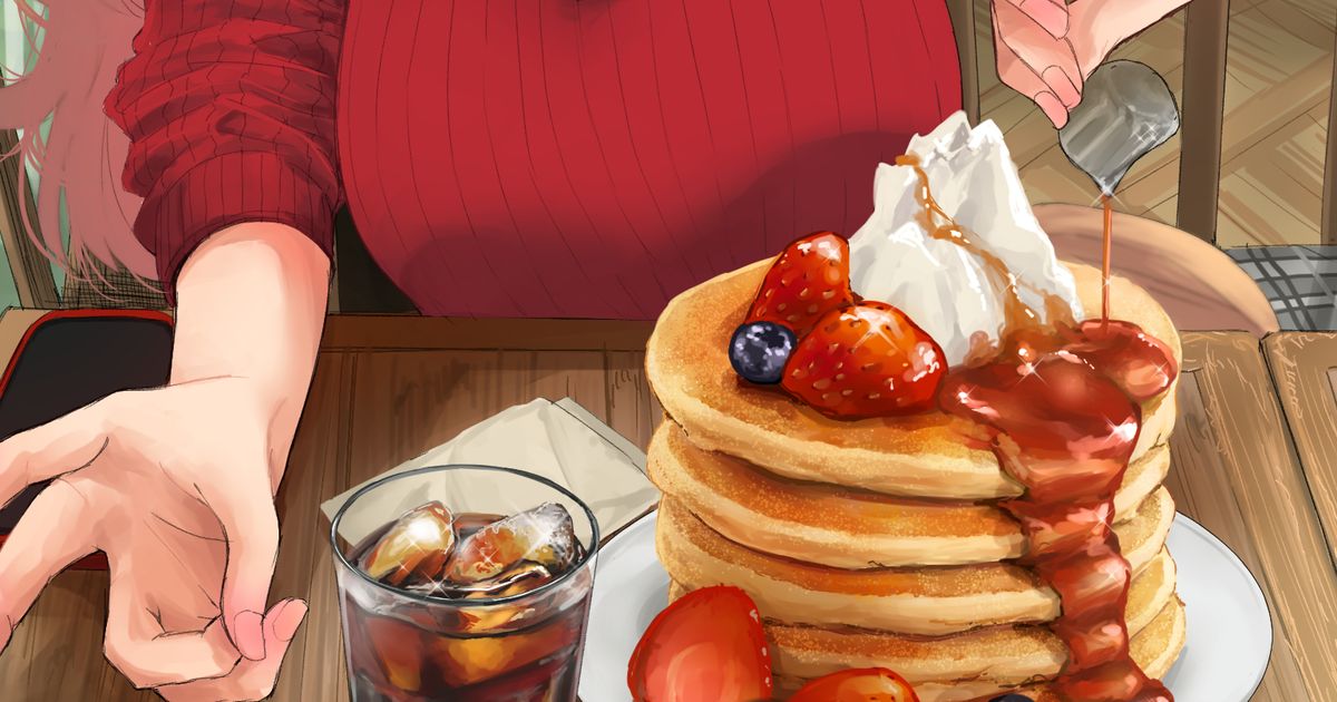 焼きたてのホットケーキ 水彩イラストのイラスト素材106305398- PIXTA