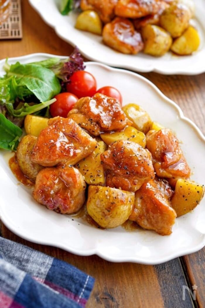 玉ねぎとじゃがいものチーズ焼き