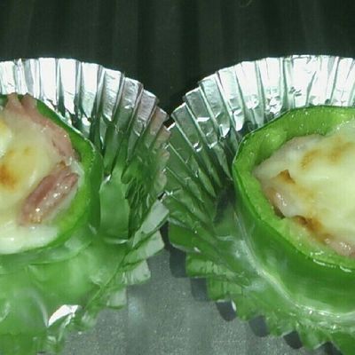 ピーマンとチーズのベーコン巻き