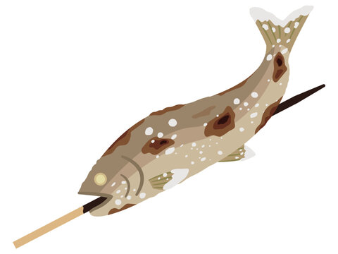 鯛 タイ の塩焼きのイラスト無料のフリー素材 イラストエイト