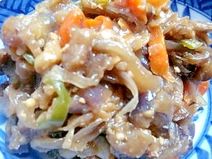 豚バラ肉とナスピーマンのみそ炒め