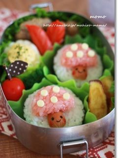 運動会のキャラ弁試作 マリオのアイテムプレート ＊SALA＊みどり姫🐷Snapdish スナップディッシュID:iznHia