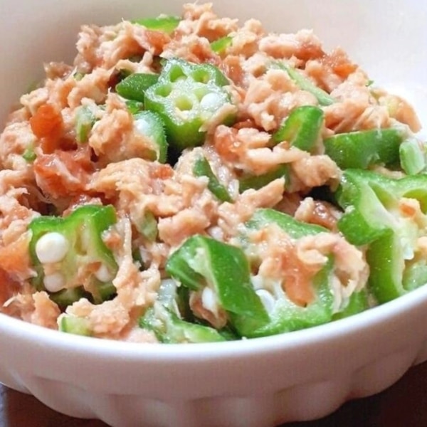 オクラとツナのごまポン和えのレシピトクバイ