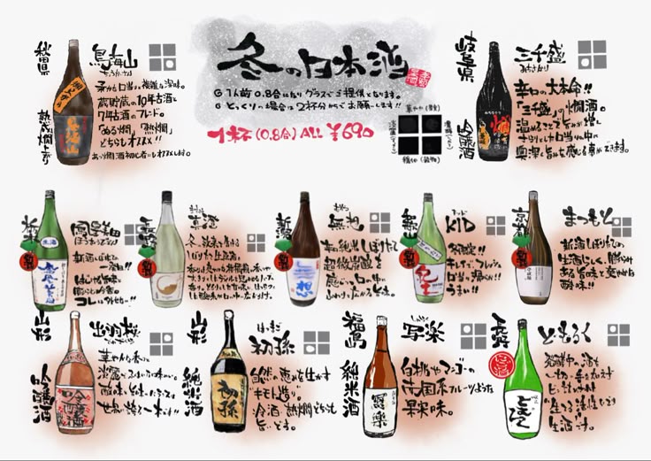 お品書き焼酎とか日本酒のメニューって絶対、手書きにした方がいい！ 見てるだけで美味しそうやし、選ぶの楽しくない？？😊私はもっぱらハイボールしか飲みませんが、もーーちょっと大人になったら飲んでみる👅 ✴︎–––––––––––––––––––––––––作品がステキ！気になる