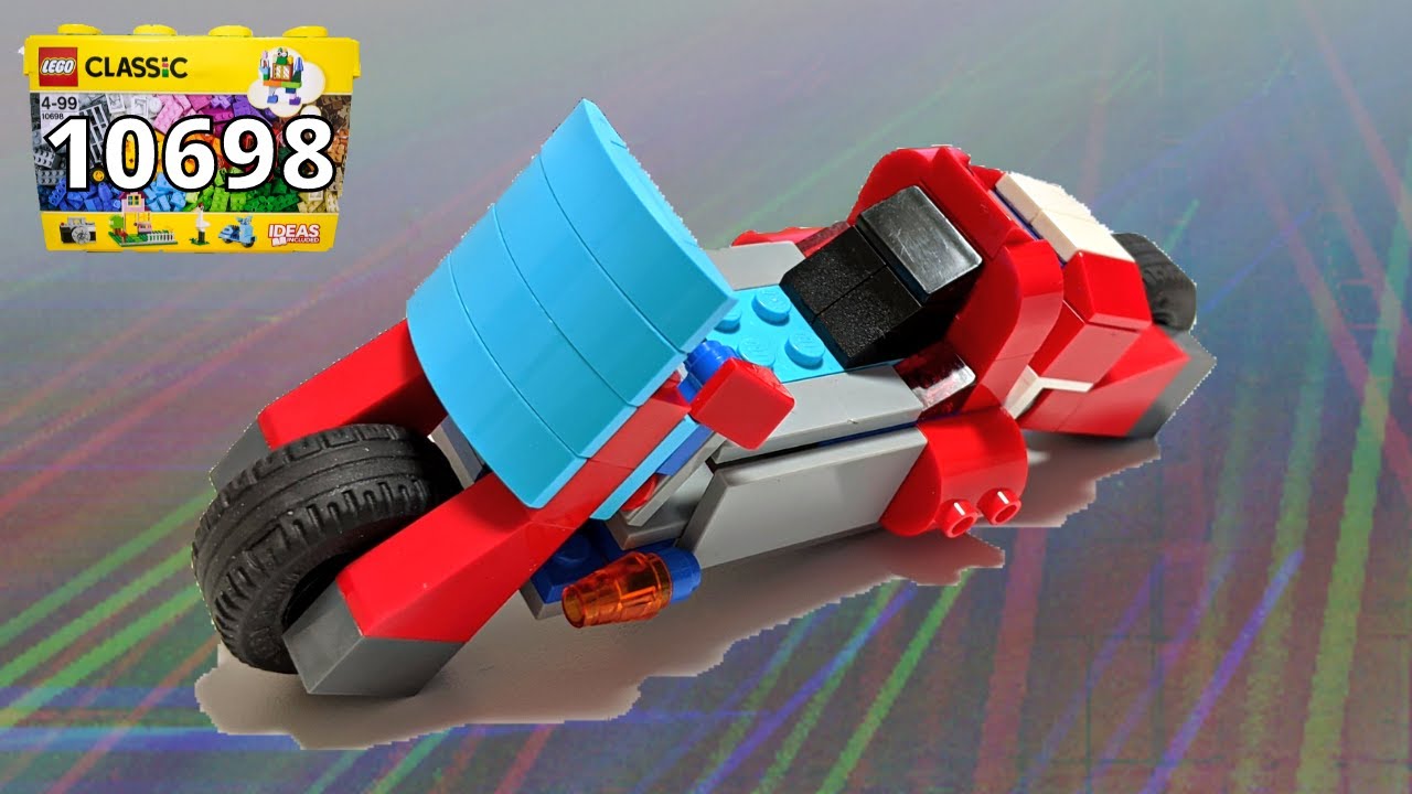 レゴクラシック10698「バイク 白バイ 」の作り方！！LEGO-ZUKI