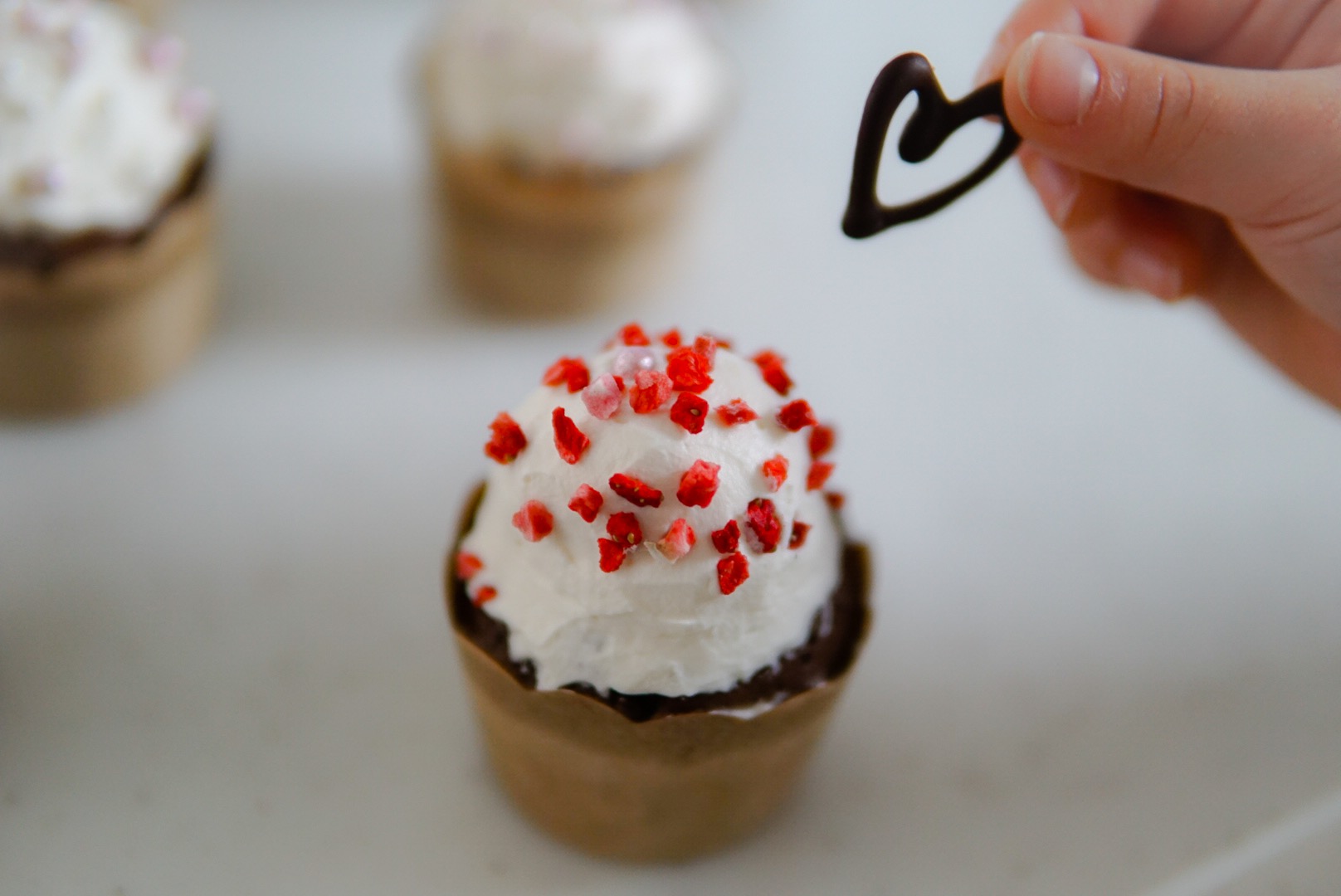 お菓子作り チョコカップケーキ＊バレンタインデーKei*元図書館司書*男の子ママ