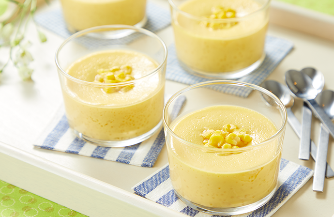簡単！コーンスープの素で冷製洋風茶碗蒸し