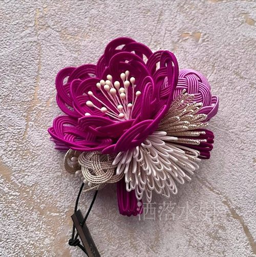 水引 あわじ結びのバレッタ 結び方- YouTube