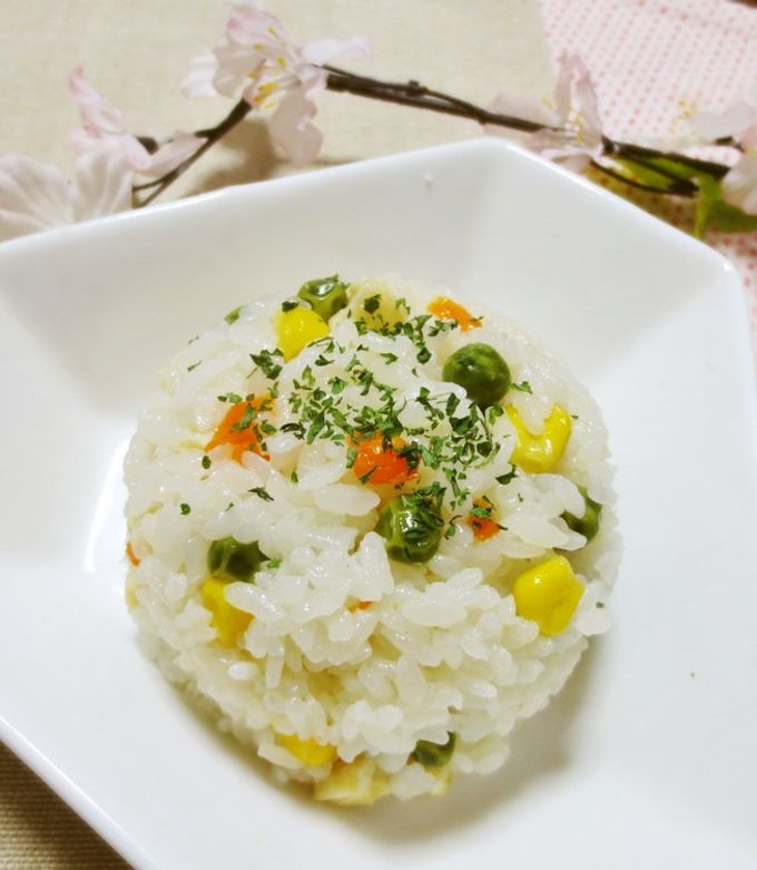 ミックスベジタブルで！簡単ピラフ