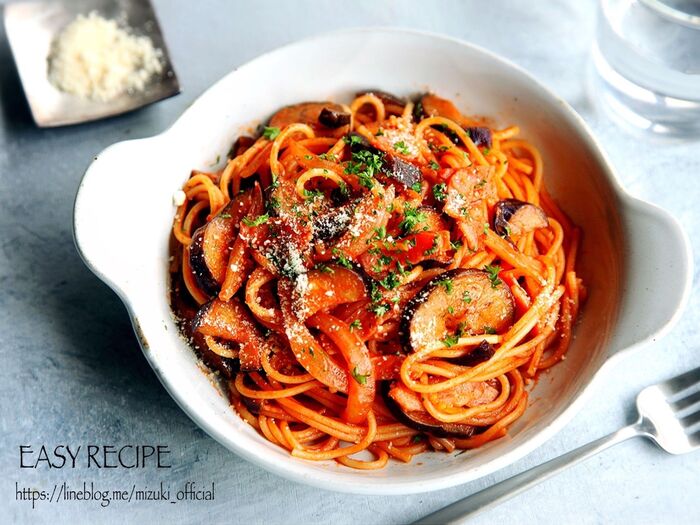 簡単♪ナスとピーマンのナポリタン♪ レシピ・作り方 by tekonani - 楽天レシピ