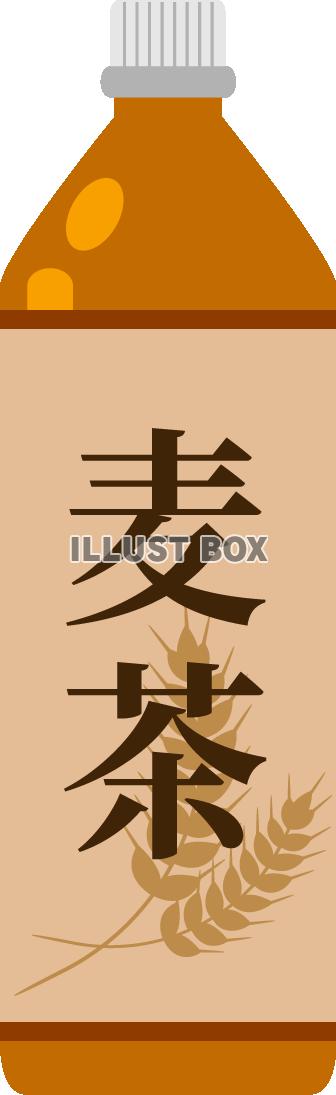 麦茶ペットボトルイラストのフリー素材イラストイメージ