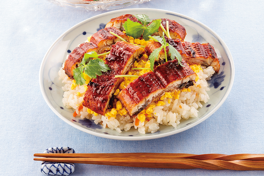 鰻ときゅうりのちらし寿司 市販の蒲焼きかさ増し