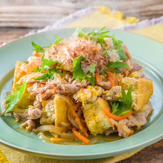 おろしポン酢で♪豚こまと大葉のまとめ焼き