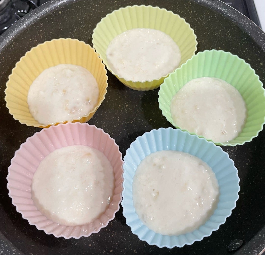 電子レンジで簡単バナナ米粉蒸しパン♪油なし卵なし乳なし！離乳食・幼児食レシピ管理栄養士namiのレシピブログ