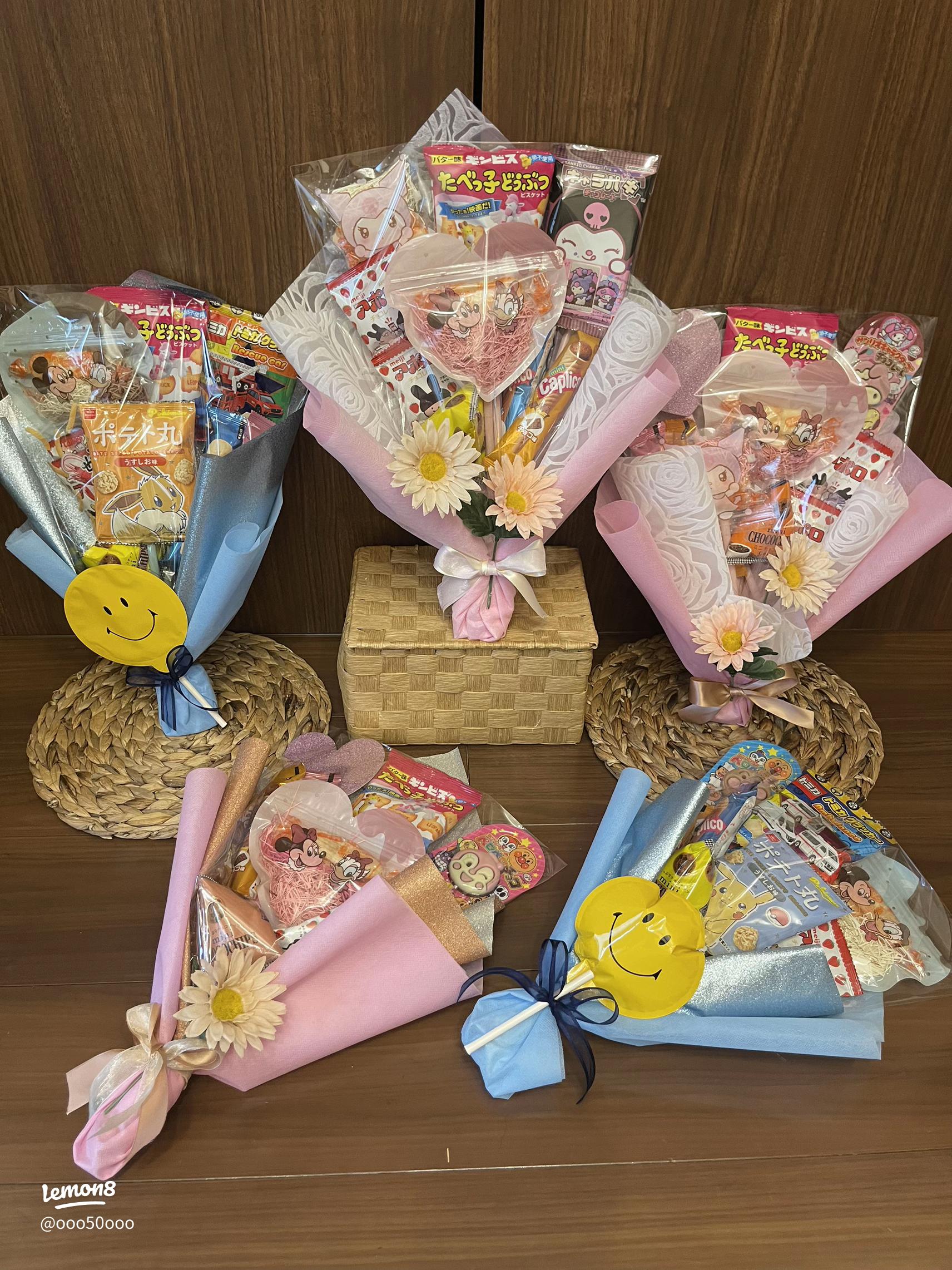プチバルーン付お菓子ブーケ 3個set 発表会・卒園ギフトに♡ - メルカリ