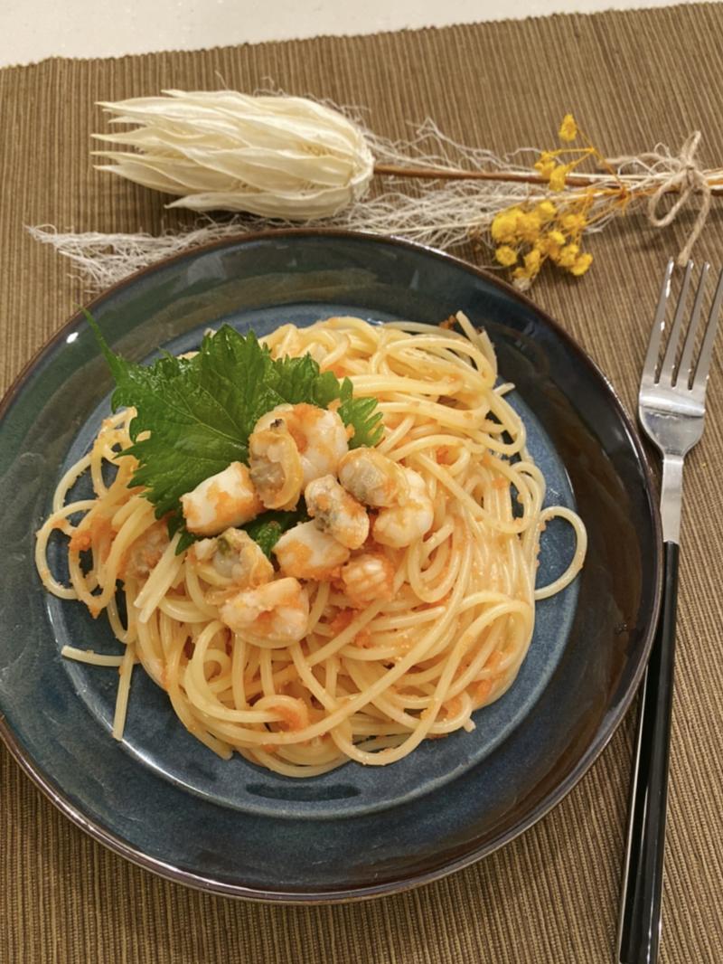 簡単！シーフードミックス☆めんつゆパスタ