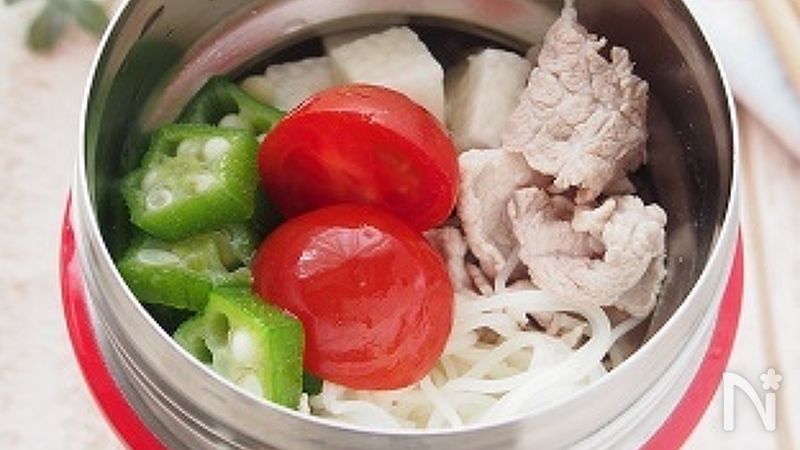 プチトマトの冷製そうめん スープジャー弁当 mako_kichen