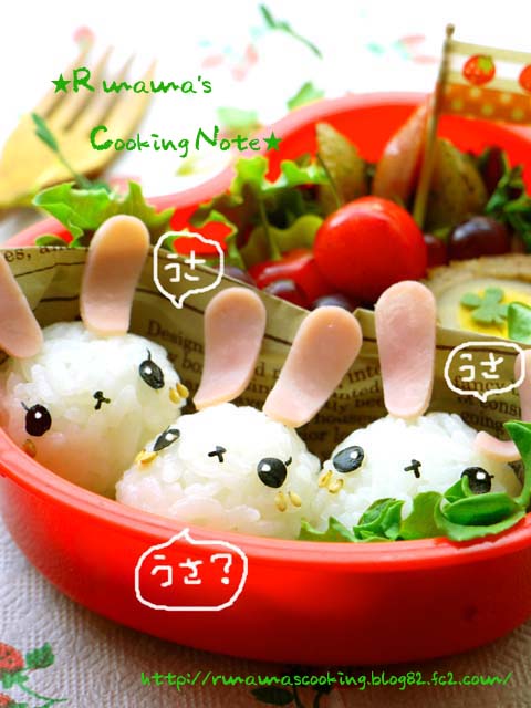 うさぎちゃんのお弁当♪ - キャラ弁連載：初めてでも楽しく作れる♪3Dキャラ弁当公式連載レシピブログ