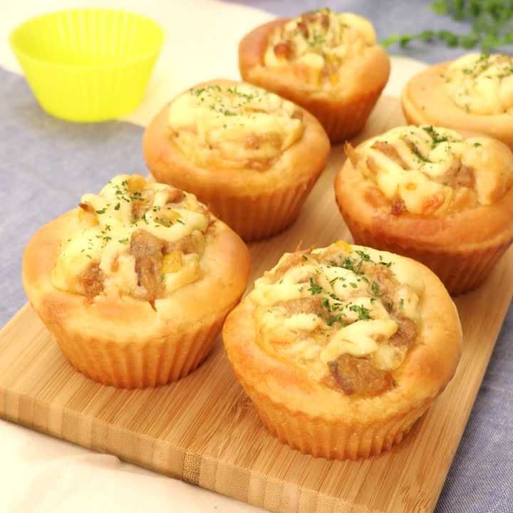 かぼちゃとスモークサーモンのおかずマフィン