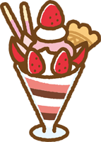 パフェイチゴのスイーツ デザート食べ物 無料イラスト素材Good