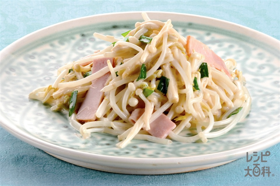 節約食材で！『もやしとカニカマとえのきのとろみねぎポン酢』