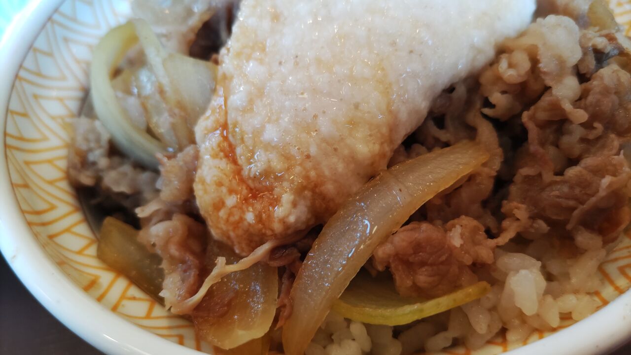 すき家 わさび山かけ牛丼 並¥590 - 楽しくなければごはんじゃない