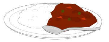 カレーライス２：イラスト無料