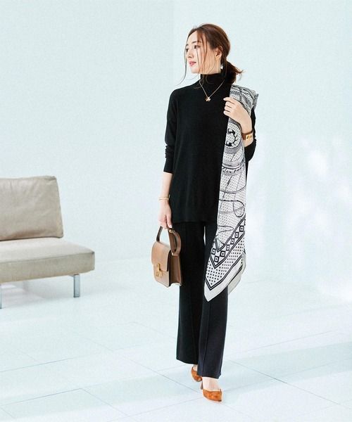 ホテルランチコーデ冬TikTok