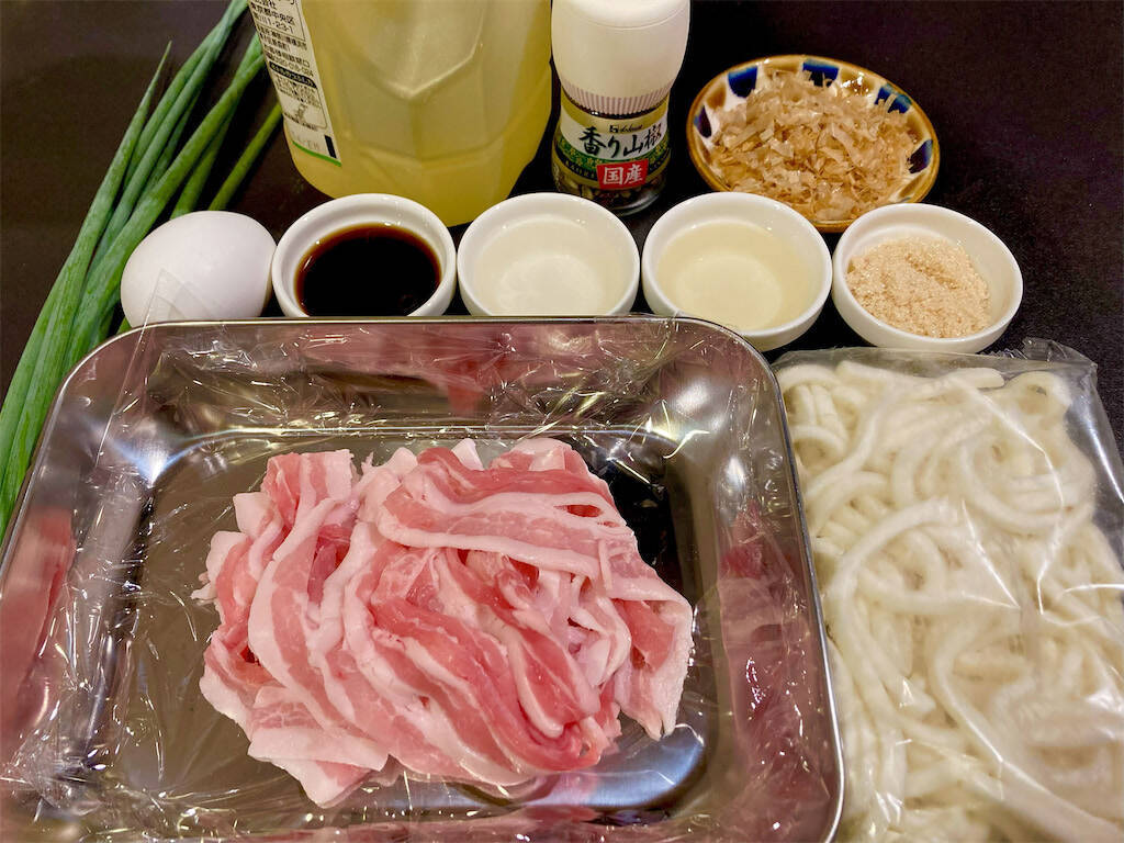 簡単甘辛肉味噌うどんのレシピ