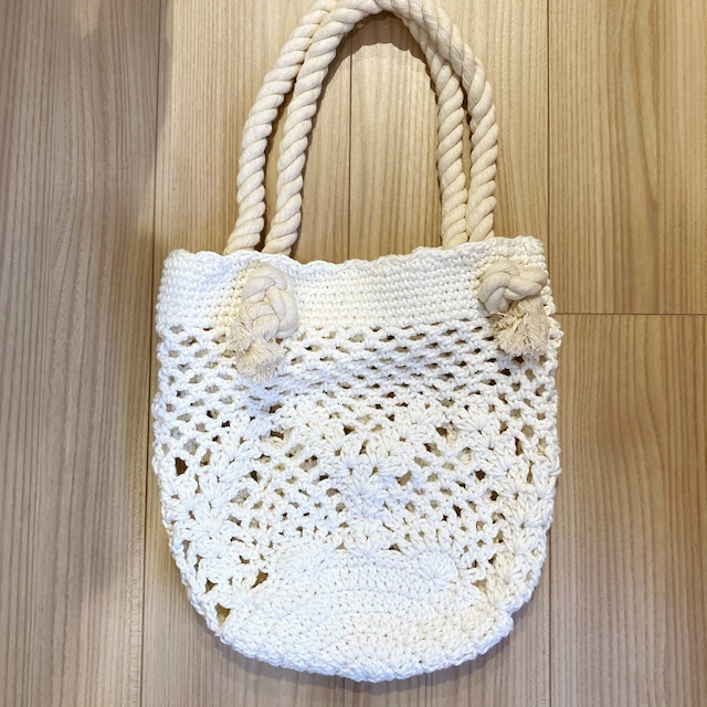 かぎ針編み図 パイナップル模様の方眼編みバッグ – 手編みウェア＆雑貨の無料編み図 ATELIER *mati*