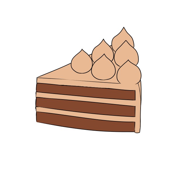 ハート型チョコレートケーキのイメージイラスト イラスト素材5728075- フォトライブラリ